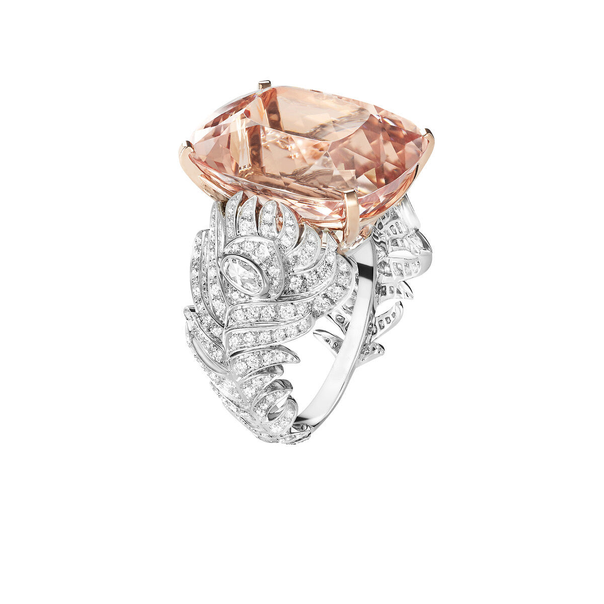 SUVIEN JUPITER Collection Pink Gemstone High-carbon Diamond Ring