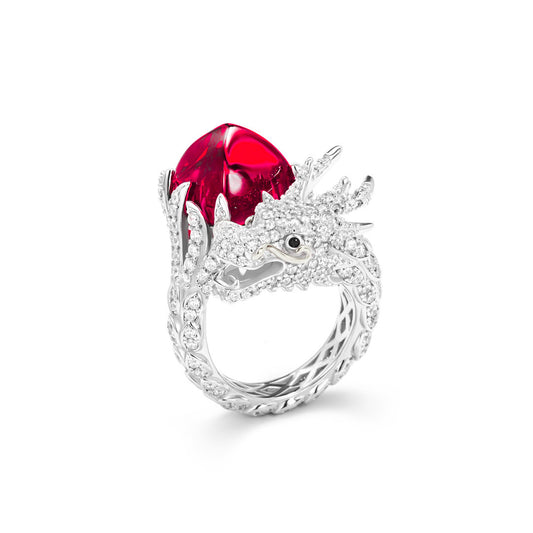 SUVIEN Designed MARS Collection High-carbon Red Diamond Ring