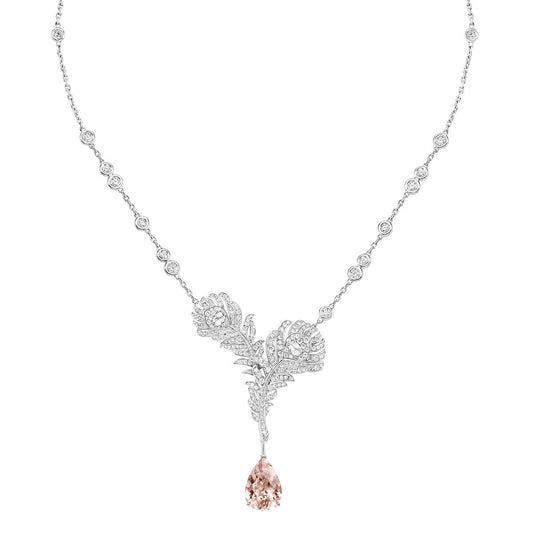 JUPITER Collection Pink Gemstone High-carbon Diamond Necklace