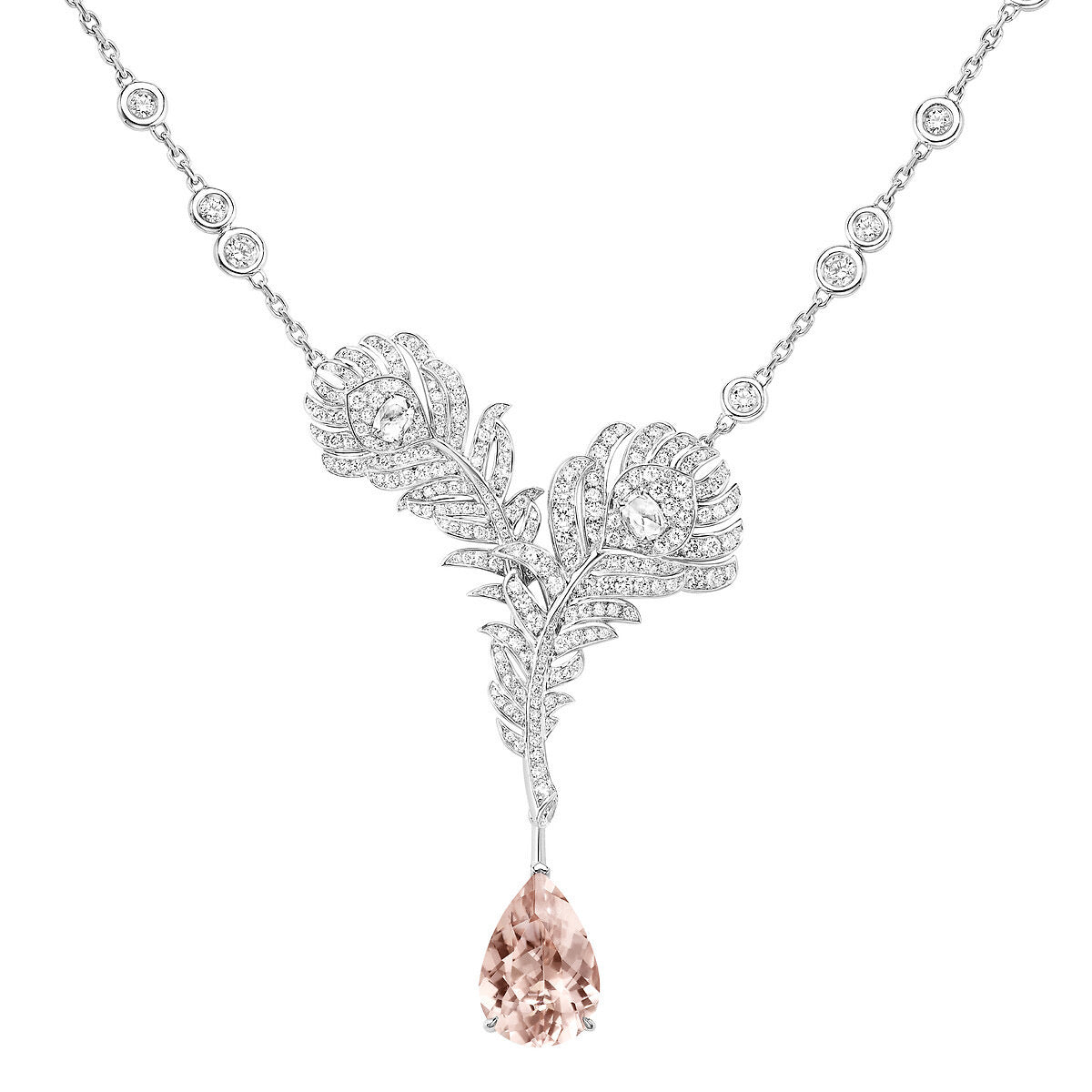 JUPITER Collection Pink Gemstone High-carbon Diamond Necklace